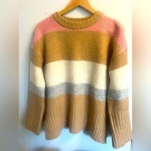 Topshop Oversized Striped Sweater